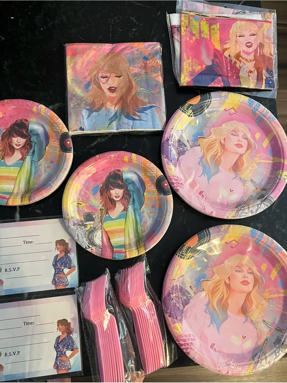Taylor Swift Inspired Birthday Party Supplies Lot 20 Plates Napkins Invites